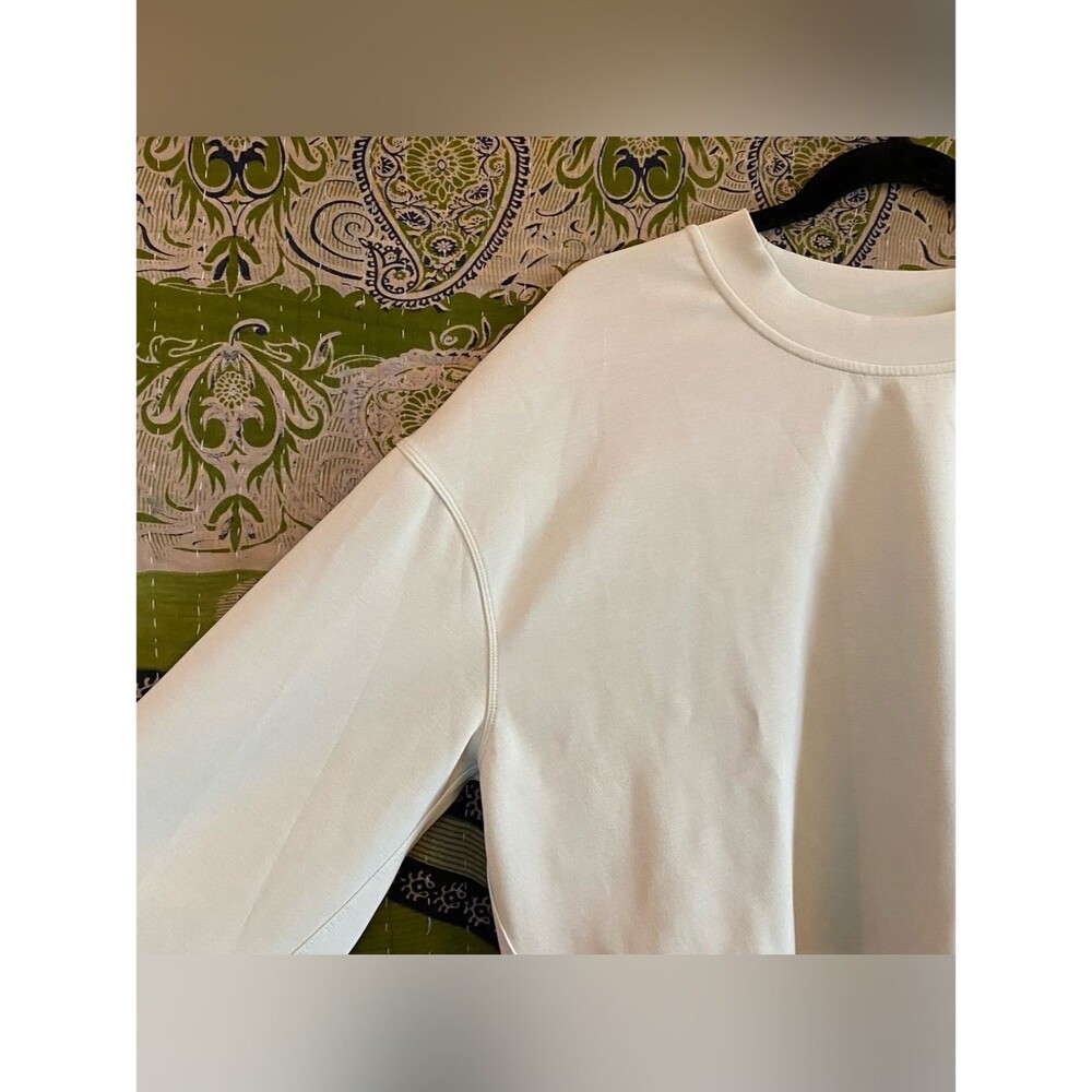 Lululemon Creamy Mint Softstreme Perfectly Oversized Cropped Crew Size 4 - Picture 8 of 15